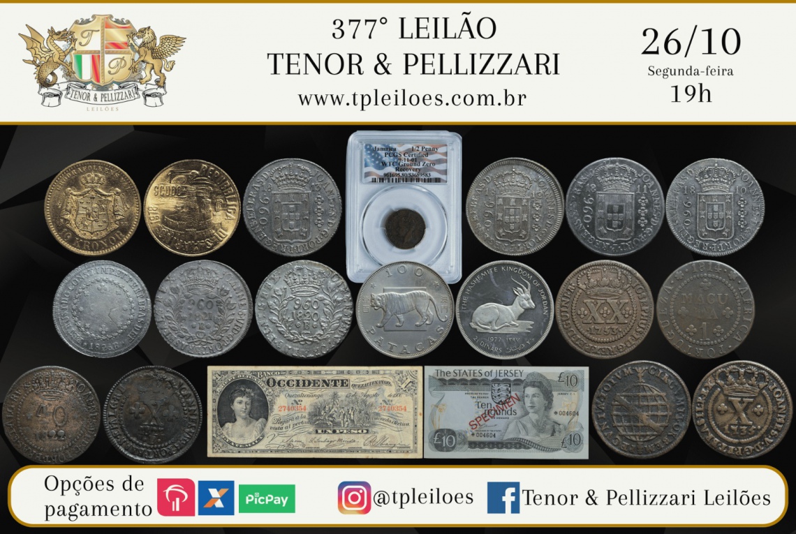 377º LEILÃO TENOR & PELLIZZARI DE NUMISMÁTICA