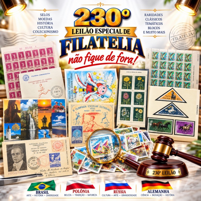 230º LEILÃO ESPECIAL DE FILATELIA