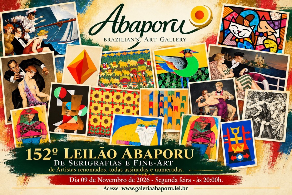 152º LEILÃO DA ABAPORU BRAZILIANS ART GALLERY - SERIGRAFIAS ORIGINAIS E ASSINADAS