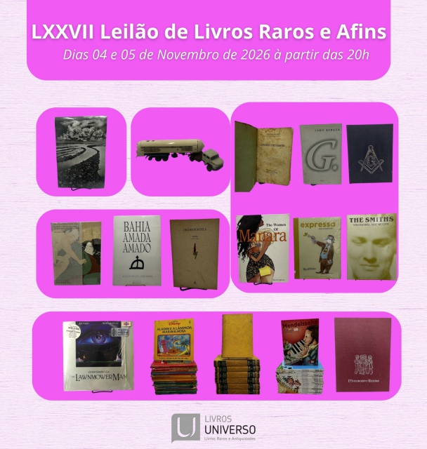 LXXVIII LEILÃO DE LIVROS RAROS E AFINS