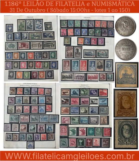 1.186 - Leilão de Filatélica e Numismática