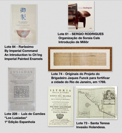 LEILÃO DE LIVROS RAROS E DE ARTE, GRAVURAS E PAPÉIS - Ex coleção Plácido Gutierrez e outros