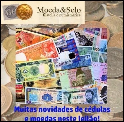 155- LEILÃO MOEDA E SELO - SHOW DE NOVIDADES NAS FÉRIAS COM CENTENAS DE LOTES A PREÇO LIVRE   !