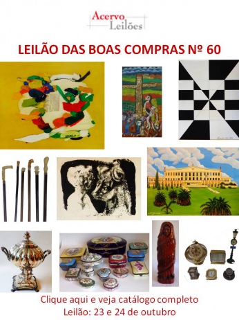 LEILÃO DAS BOAS COMPRAS nº 60 - ACERVO LEILÕES - SP - 23 e 24/10/2017