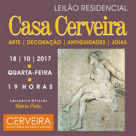 LEILÃO RESIDENCIAL CASA CERVEIRA - ARTE/DECORAÇÃO/ANTIGUIDADES/JÓIAS