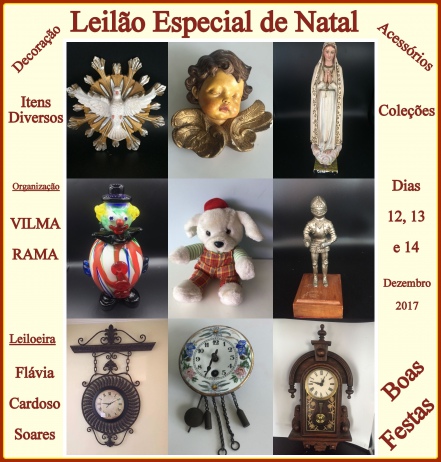 LEILÃO ESPECIAL DE NATAL - ITENS DIVERSOS, COLEÇÕES, DECORAÇÕES E ACESSÓRIOS