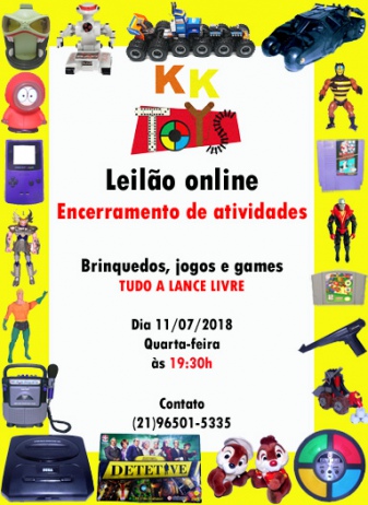 1º LEILÃO KK TOYS - BRINQUEDOS E GAMES